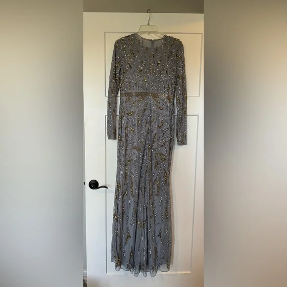 New | MAC DUGGAL 5124 | Beaded Long Sleeve Evening Gown 6 - Picture 4 of 8